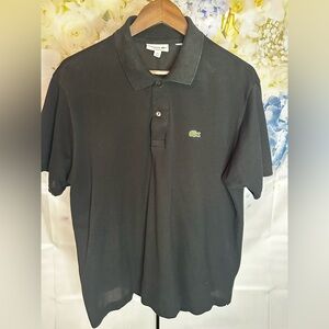 Lacoste Men's Classic fit short sleeve Black Polo Shirt EUC